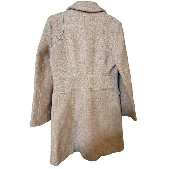 Mackage Wool Blend Leather Trim Trench Coat Pink Women's Size Medium - Picture 2 of 15